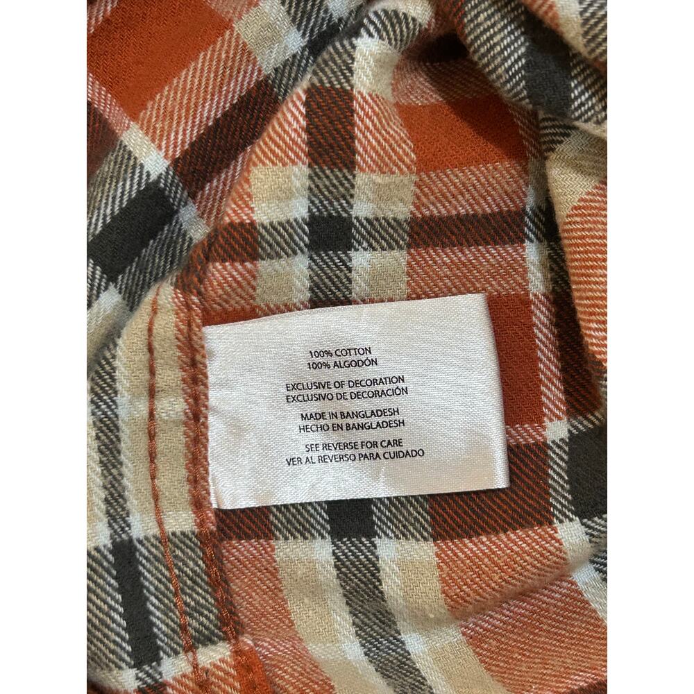 Plaid Flannel Eddie Bauer Long-Sleeve Button-Down Shirt Y2K Grunge - (Mens L)‎ - Picture 9 of 11